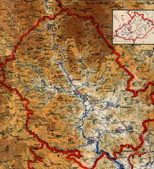 Mapa Tišnovska z roku 1933